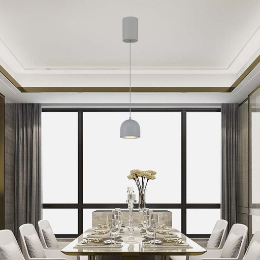 [7992] V-TAC Luz de Techo de Diseño - IP20 - Cuerpo Gris Claro - 8.5W- 850 Lumens - 3000K