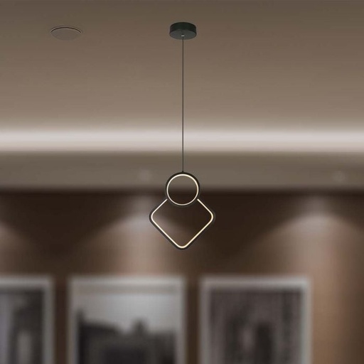 [14999] V-TAC Lámpara de Techo de Diseño - IP20 - Cuerpo Negro - 12W - 1300 Lumens - 4000K