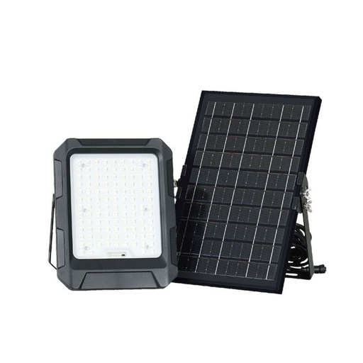 [23438] Proyector Solar V-TAC - IP65 Impermeable - Negro - 1000 Lúmenes - 4000K