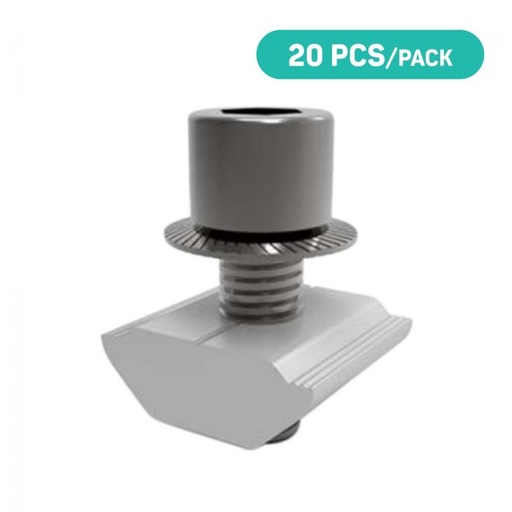 [11392] V-TAC Paneles Solares - Accesorios de Estructura - Tuerca TT - 20 Piezas/Paquete