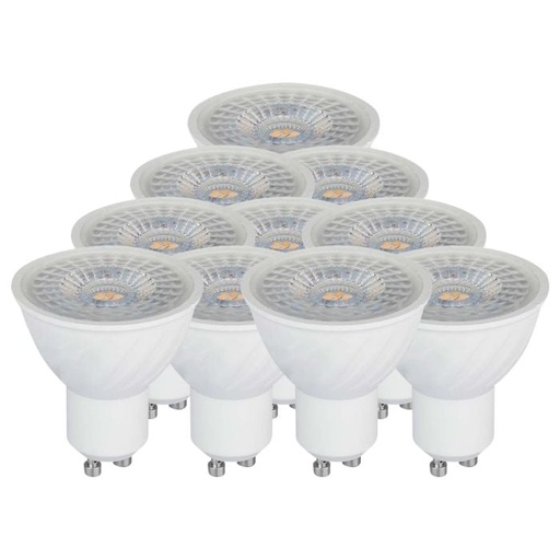 [211991] V-TAC LED Dimmable Spot Light - GU10 - Lente 110° - IP20 - Blanco - 6W - 445 Lumens - 4000K - Pack de 10