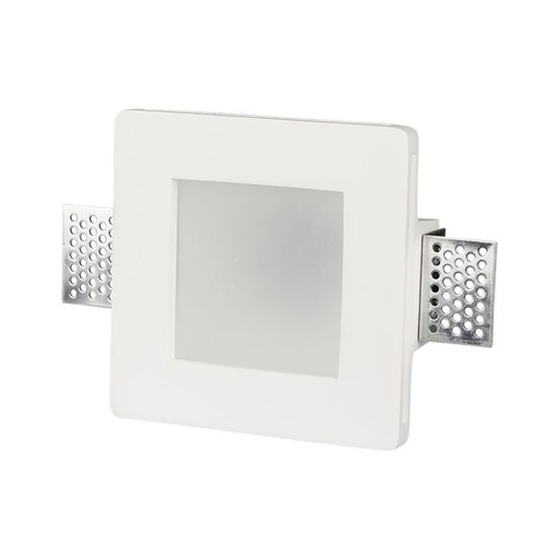 [3691] V-TAC LED Aro cuadrado - Empotrable - GU10 Frost Glass - IP20 - Blanco